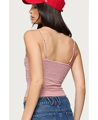 Edikted Women's Tova Striped Scoop Tank Top