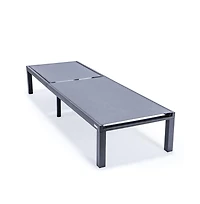 LeisureMod Marlin Patio Chaise Lounge Chair With Aluminum Frame