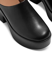FitFlop Women's Platforms Leather Heeled Mules
