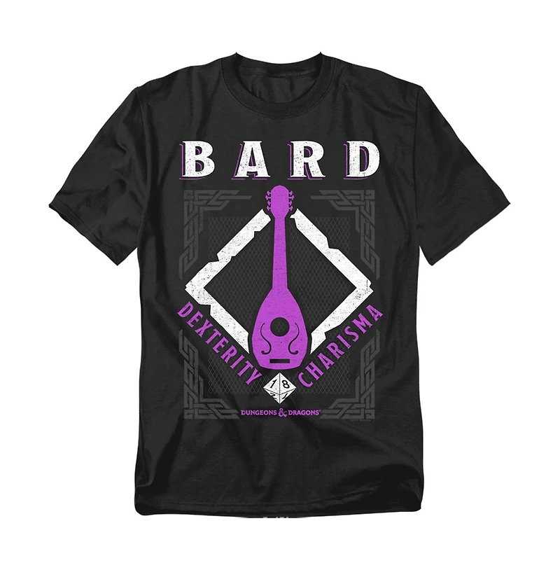 Logovision Men's Dungeons Dragons Bard Dexterity Charisma T-Shirt