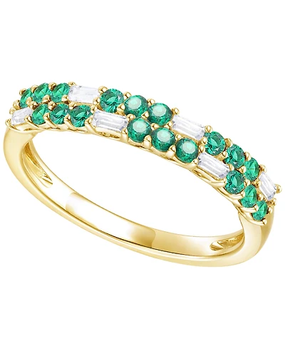 Created Sapphire, White Sapphire & Multi-Gemstone Ring Sterling Silver