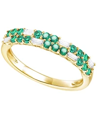 Created Sapphire, White Sapphire & Multi-Gemstone Ring Sterling Silver