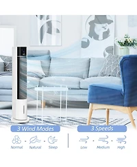 Homcom Bladeless Air Cooler, Evaporative Oscillating Tower Fan Humidifier Unit