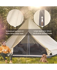 Outsunny 16 Large Portable 10 Man Hunting Fishing Camping Bell Tent