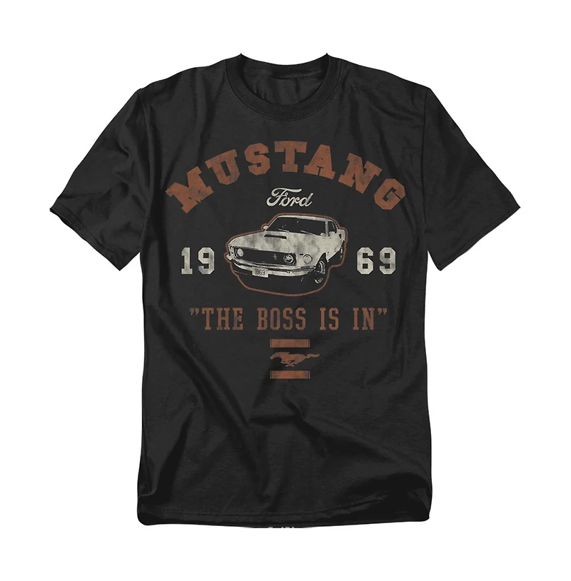 Logovision Men's Mustang The Boss Is T-Shirt