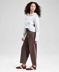 And Now This Women's High-Rise Washed Barrel-Leg Jeans, Exclusively at Macy's