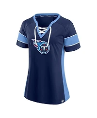 Fanatics Women's Navy Tennessee Titans Athena Lace-Up Top