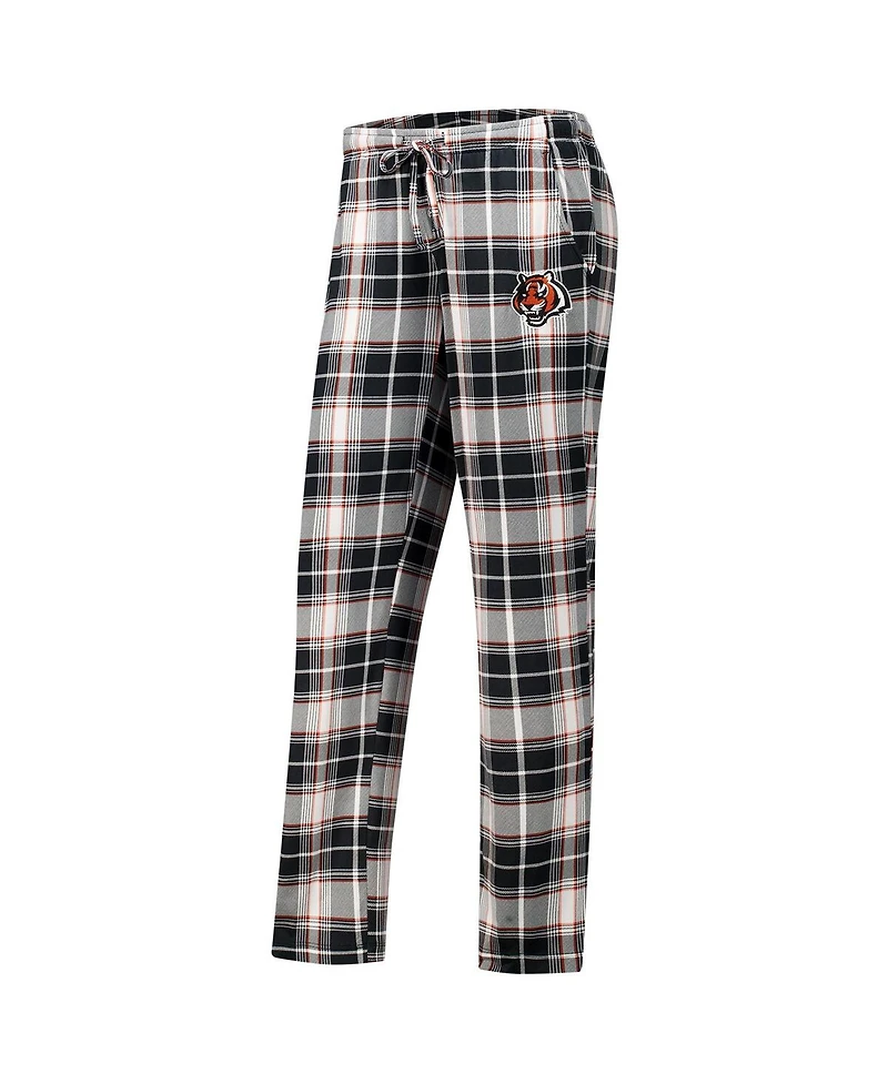 Concepts Sport Women's Black Cincinnati Bengals Ashford Plaid Knit Pants
