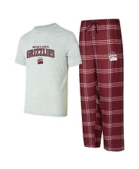Concepts Sport Men's 2-Piece Montana Grizzlies T-Shirt and Pants Sleep Set