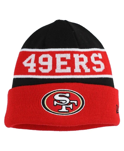 New Era Big Boys and Girls Scarlet San Francisco 49ers Active Reversible Cuffed Knit Hat