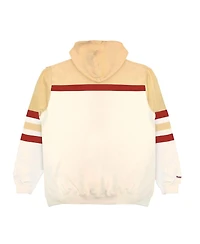 Mitchell & Ness Men's Cream Alabama Crimson Tide Big Tall Head Coach Pullover Hoodie
