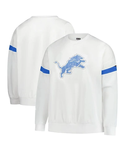 Fanatics Women's White Detroit Lions Plus Fleece Pullover Sweatshirt