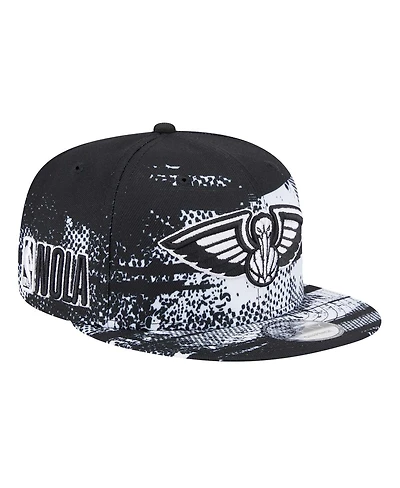New Era Black New Orleans Pelicans Tip-Off 9FIFTY Snapback Hat