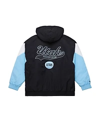 Mitchell & Ness Men's Black Utah Mammoth Retro Anorak Half-Zip Jacket