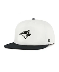 '47 Brand Men's White/Black Toronto Blue Jays Foundation Captain Snapback Hat