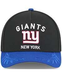 New Era Big Boys and Girls Black/Royal New York Giants 2025 Nfl Draft 9FORTY A-Frame M-Crown Adjustable Hat