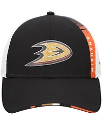 Fanatics Men's Black Anaheim Ducks Authentic Pro Draft Adjustable Trucker Hat