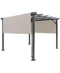 Gymax 2PCS 16x4 Ft Universal Replacement Canopy for Pergola Structure Sun Awning