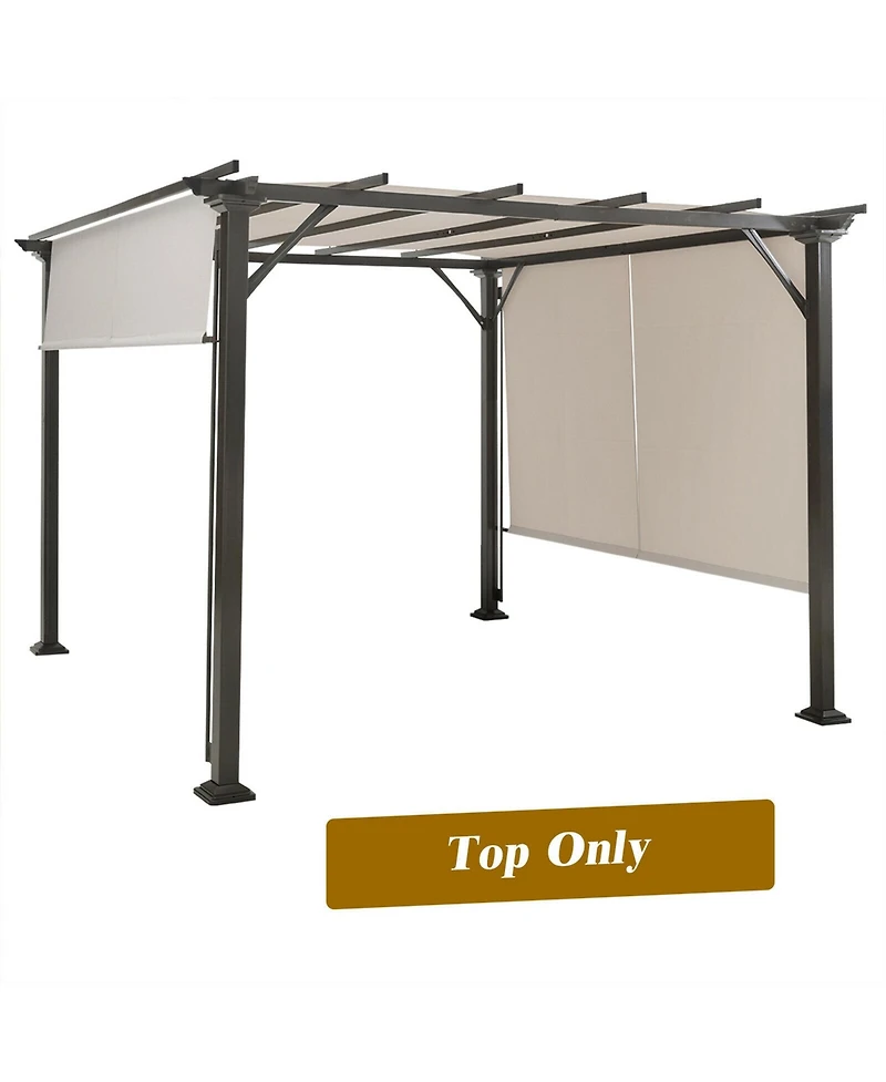 Gymax 2PCS 16x4 Ft Universal Replacement Canopy for Pergola Structure Sun Awning