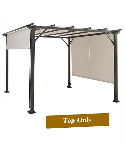 Gymax 2PCS 16x4 Ft Universal Replacement Canopy for Pergola Structure Sun Awning