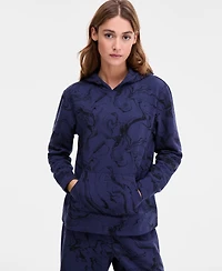 Id Ideology Women's Marbled Fleece Hoodie, Macy's Exclusive