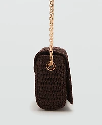 Mango Women's Mini Natural Fiber Crossbody Bag