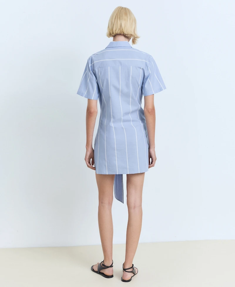 Mango Women's Striped Knot Shirt Dress