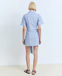 Mango Women's Striped Knot Shirt Dress