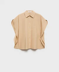Mango Women's Oversized Short-Sleeved Shirt