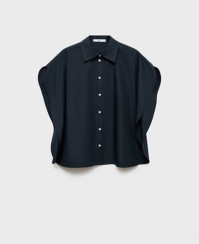 Mango Women's Oversized Short-Sleeved Shirt