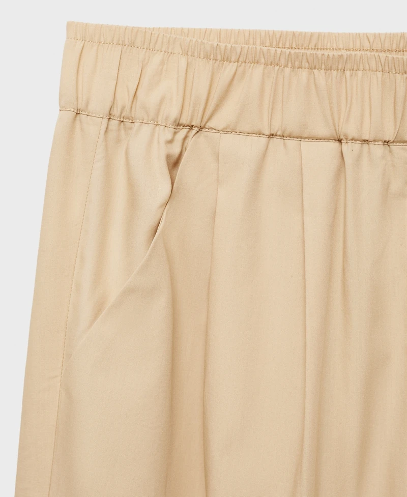 Mango Women's Straight-Cut Crop Pants