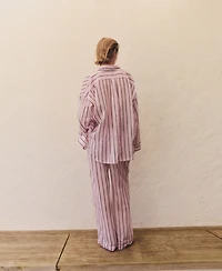 Mango Women's Striped Ramie Shirt