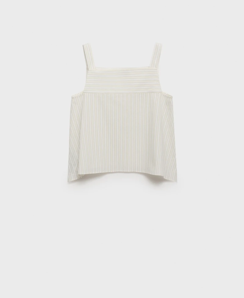 Mango Women's Striped Strapped Top