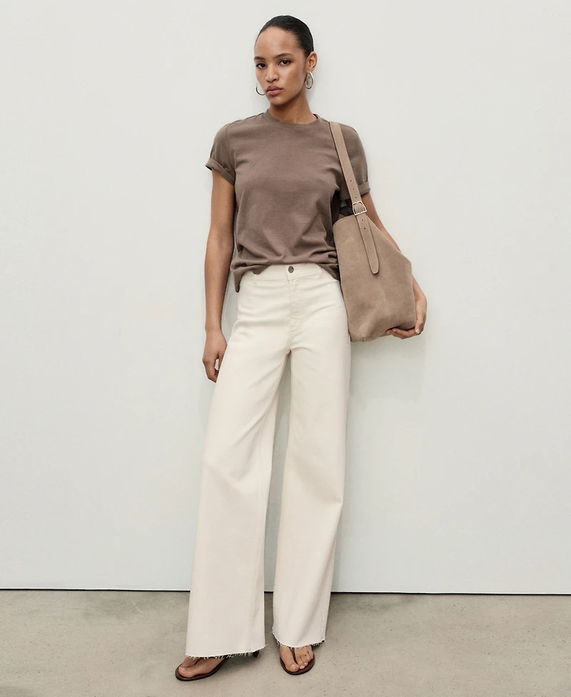 Mango Women's Catherin Culotte High-Rise Jeans