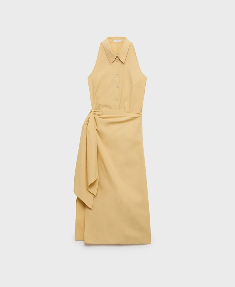 Mango Women's Knotted Shirt Dress
