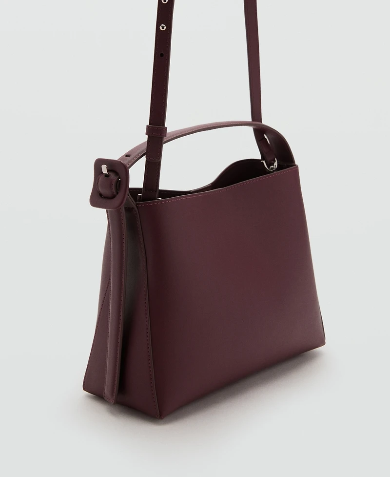 Mango Women's Buckle Mini Shopper Bag
