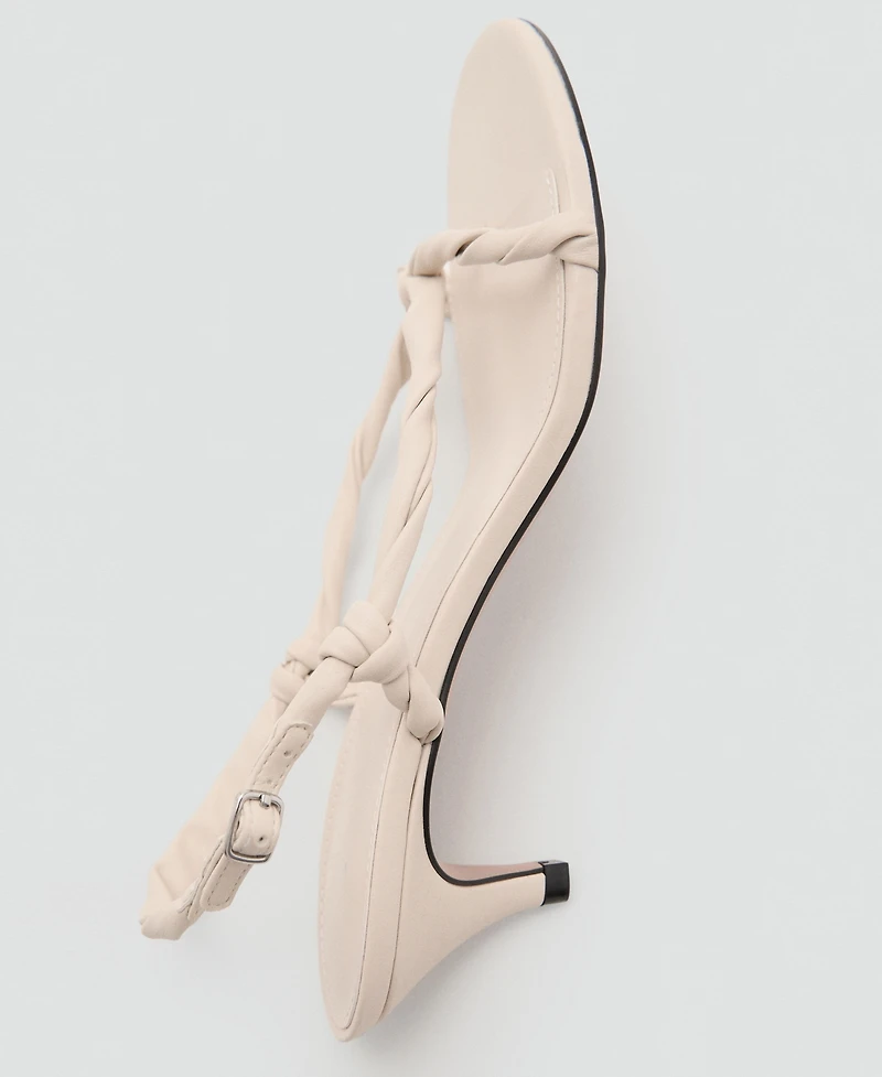 Mango Women's Ruched Strips Sandals