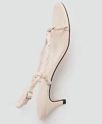 Mango Women's Ruched Strips Sandals