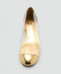 Mango Women's Combined Vinyl Heeled Shoes
