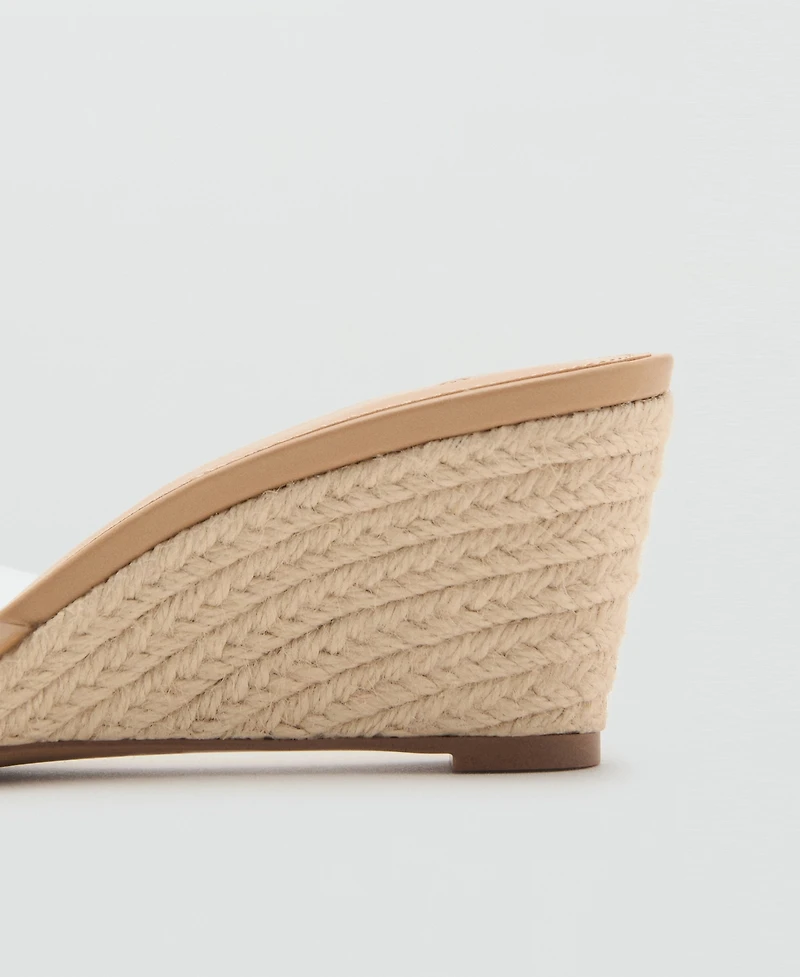 Mango Women's Vinyl Wedge Sandals