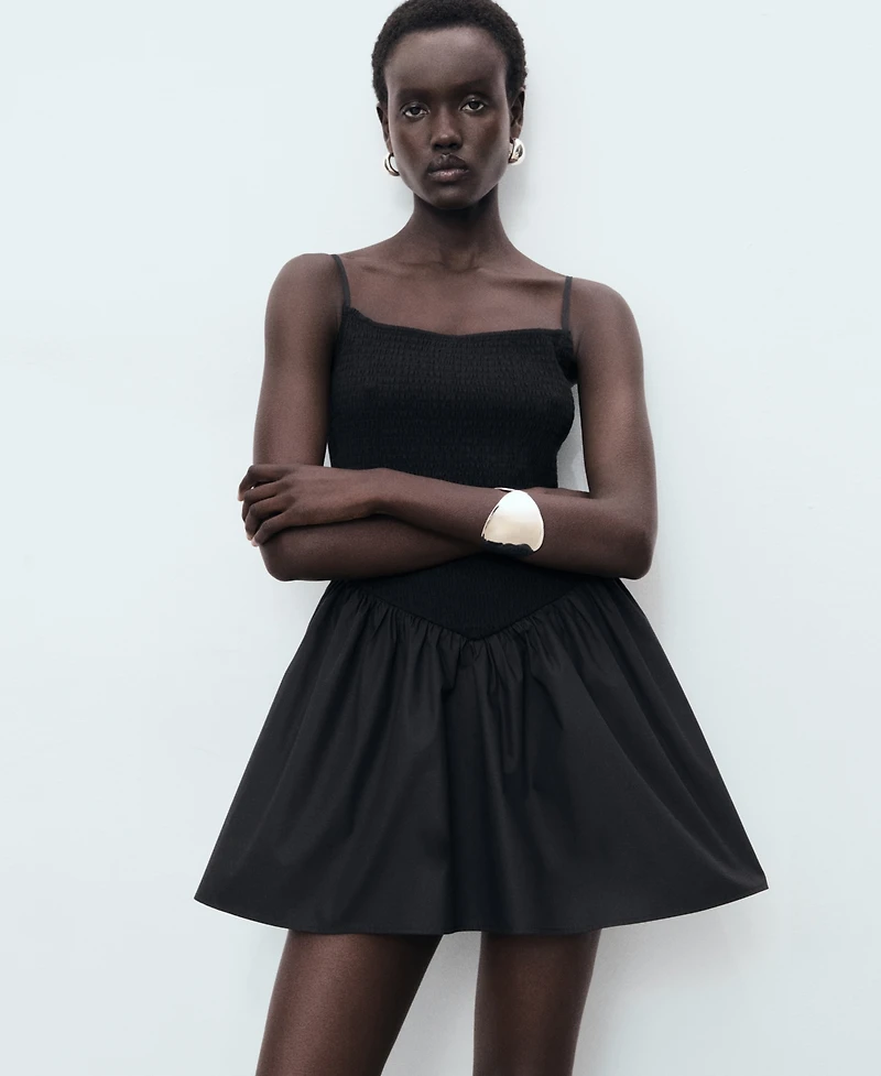 Mango Women's Combined Gathered Dress