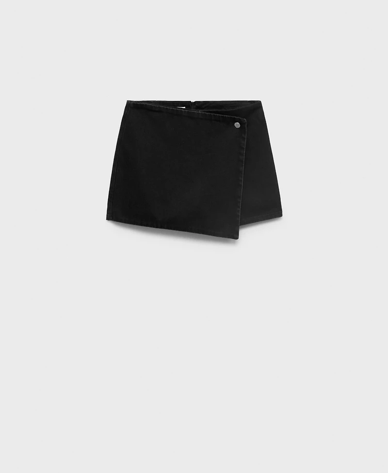 Mango Women's Wrapped Denim Skort