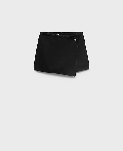 Mango Women's Wrapped Denim Skort
