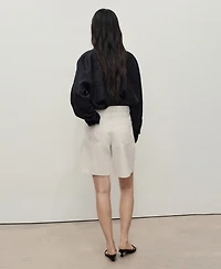 Mango Women's High-Waist Straight-Fit Denim Shorts