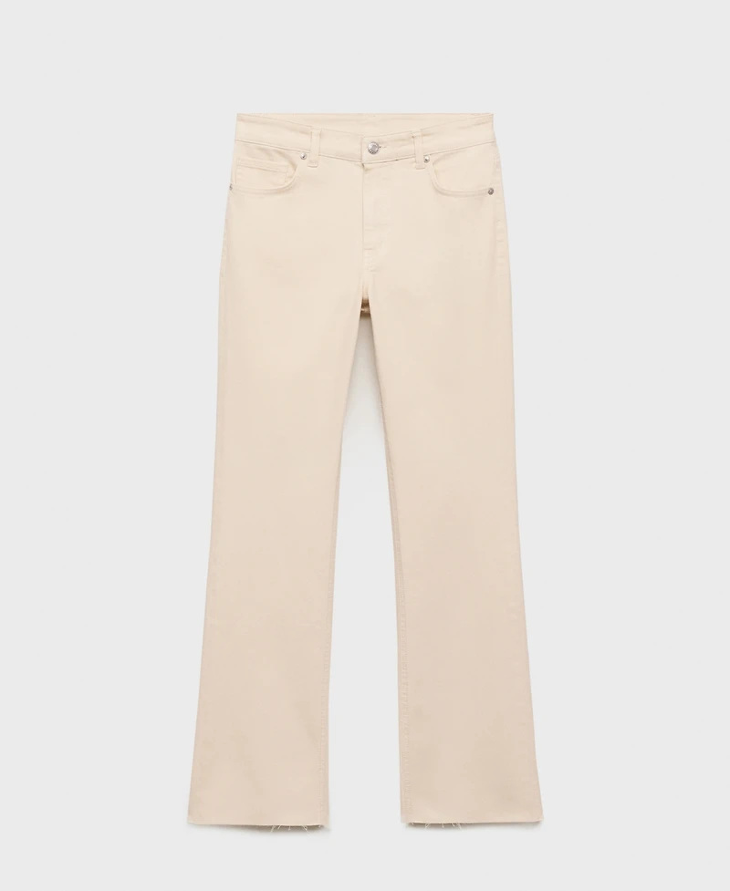 Mango Women's Sienna Flared Cropped Jeans