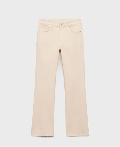 Mango Women's Sienna Flared Cropped Jeans