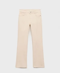 Mango Women's Sienna Flared Cropped Jeans