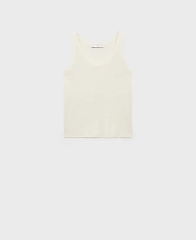 Mango Women's Strap Linen Top