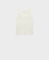 Mango Women's Strap Linen Top