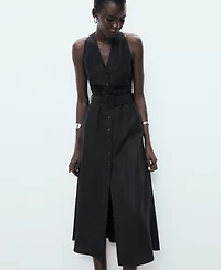 Mango Women's Belted Lyocell Dress